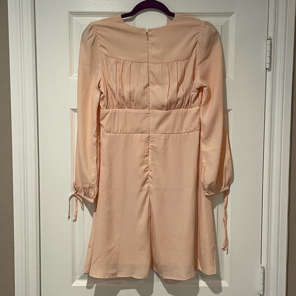 Sexy long sleeve corset dress, size S, light pink - Picture 4 of 4